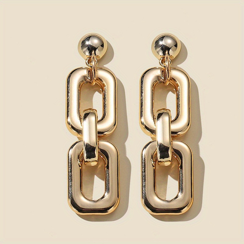 Minimalist Geometric Hoop Earrings Durable Metal Timeless Accessory
